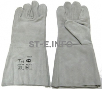 Перчатки-краги для сварщика пятипалые серые - st-e.info - Калуга