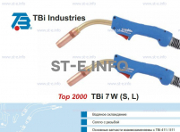 Горелка для полуавтоматической сварки TBi 7W-blue-ESW short, длина 4 метра - st-e.info - Калуга