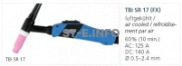 Горелка для аргонодуговой сварки TIG SR-P 17 FX TBi  8 м (газовое охлаждение) - st-e.info - Калуга